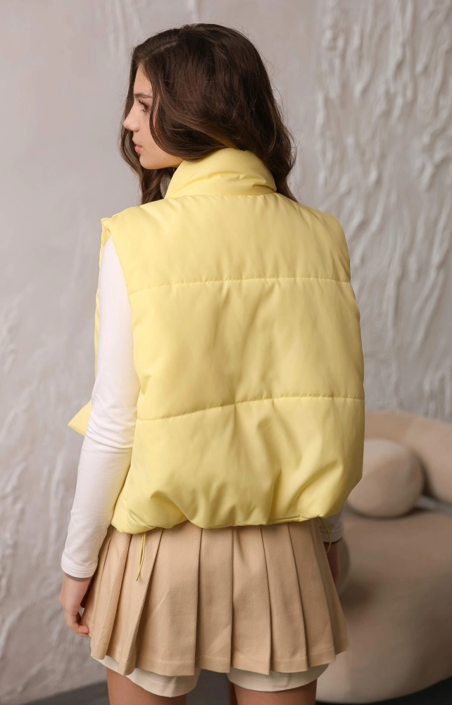 Спідниця-шорти у складку котонова бежева