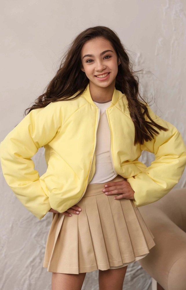 Спідниця-шорти у складку котонова бежева