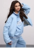 Бомбер короткий утеплений блакитний