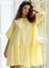 Сукня А-силуету з об'ємним коміром лимонна