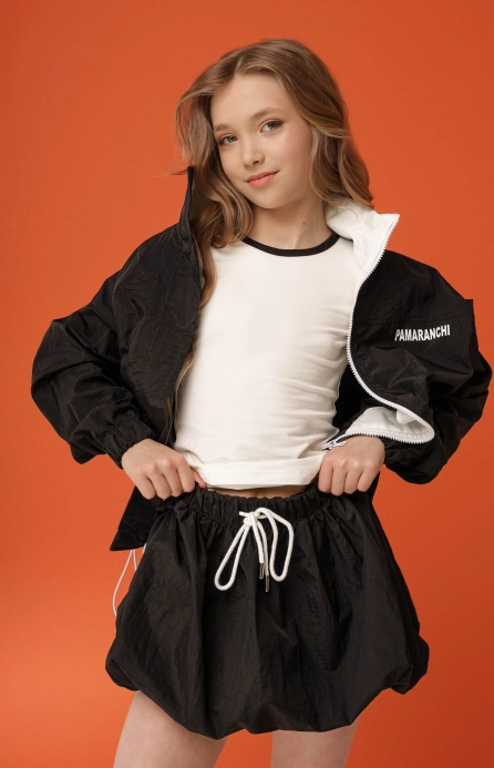 Спідниця-балон жата чорна