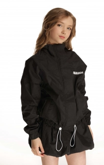 Бомбер тонкий жатий чорний