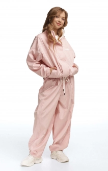 Бомбер тонкий жатий пудровий