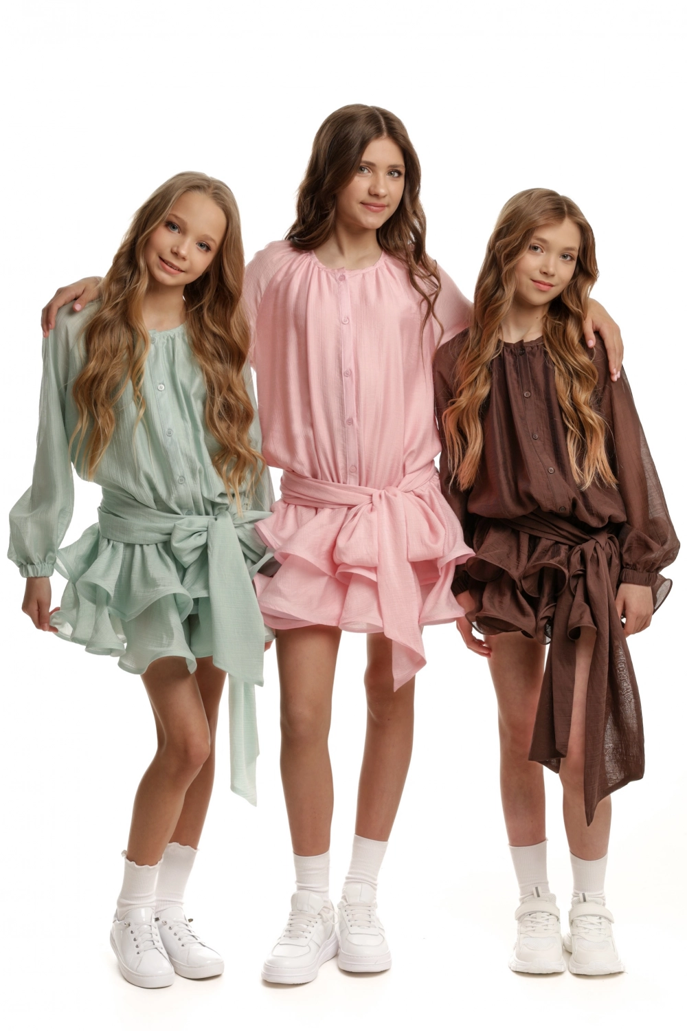 Сукня міні шоколадна з жатого тенселю