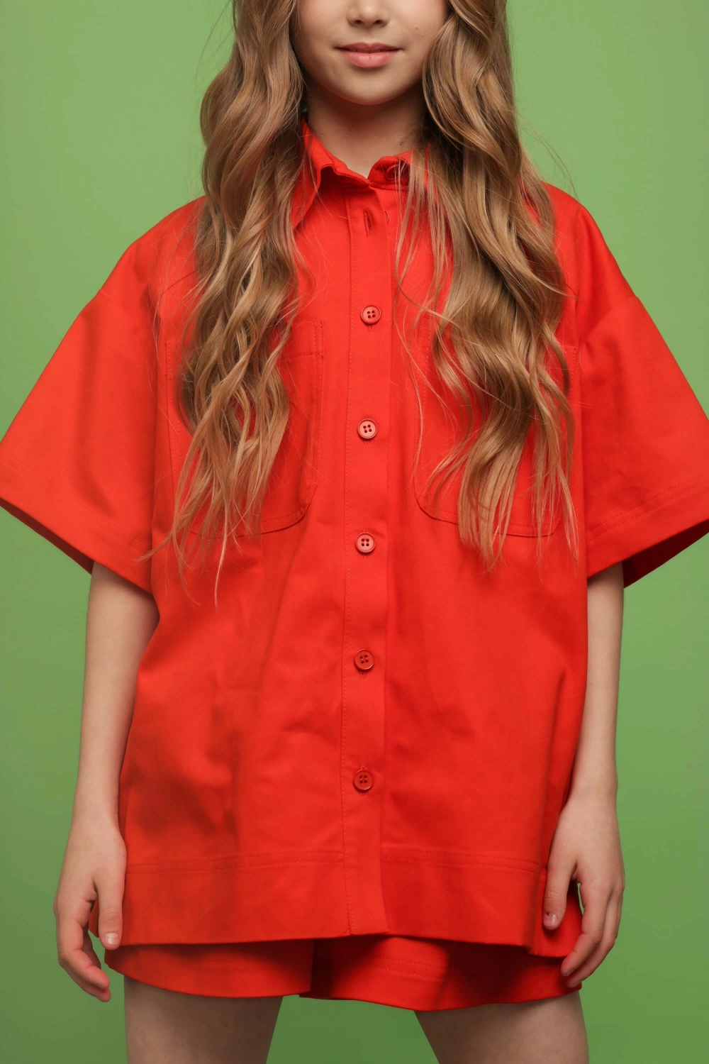 Сорочка котонова помаранчева