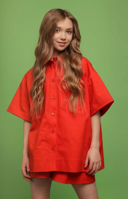 Шорти короткі котонові помаранчеві