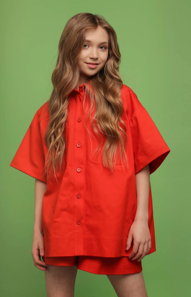 Сорочка котонова помаранчева