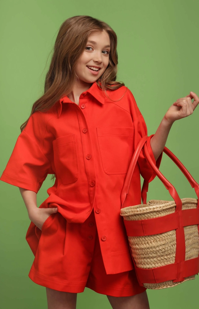 Сорочка котонова помаранчева