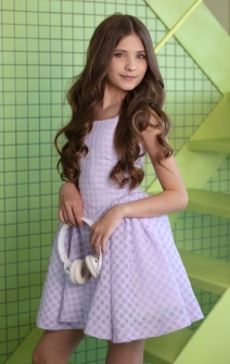 Корсетна сукня з пишною спідницею лавандова