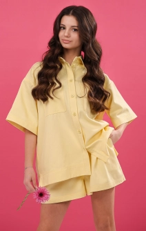 Сорочка котонова лимонна