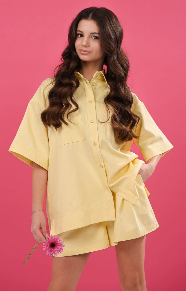 Сорочка котонова лимонна