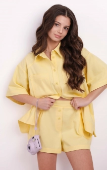 Шорти короткі котонові лимонні