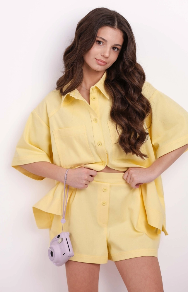 Шорти короткі котонові лимонні