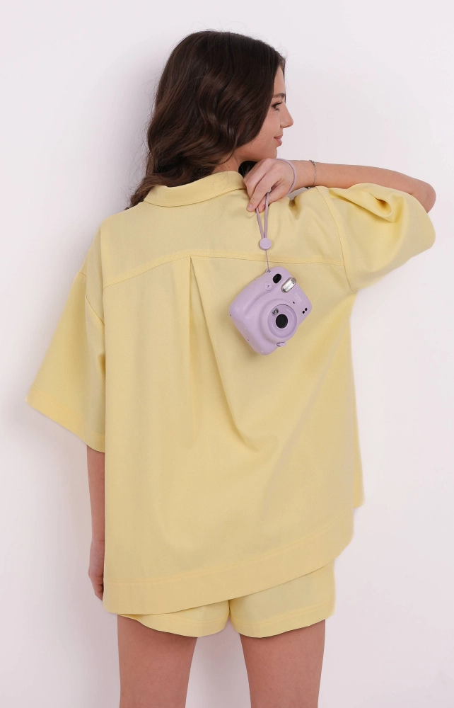 Сорочка котонова лимонна