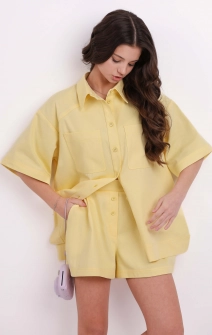Сорочка котонова лимонна
