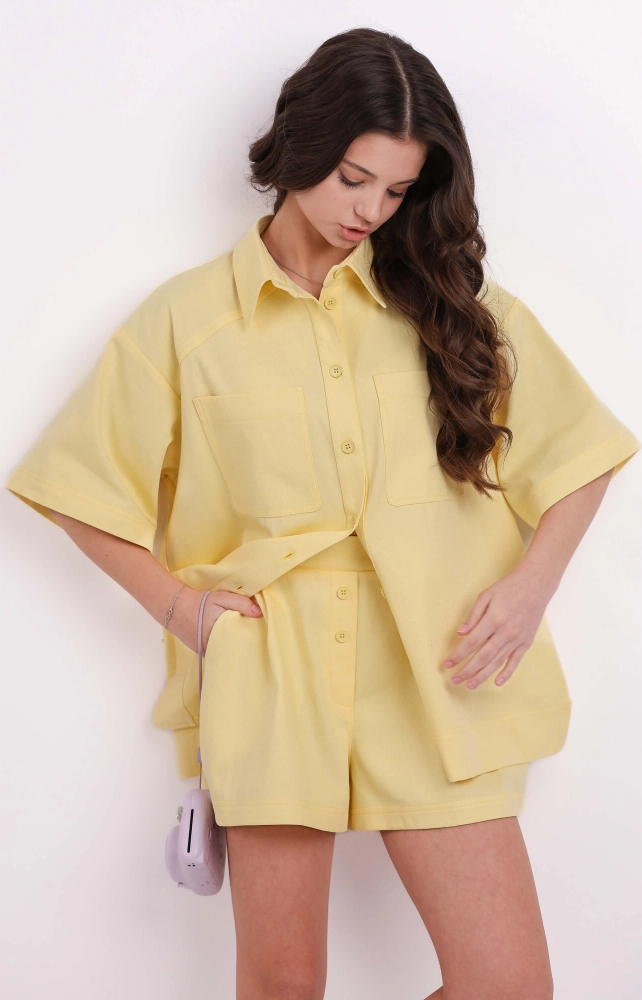 Сорочка котонова лимонна