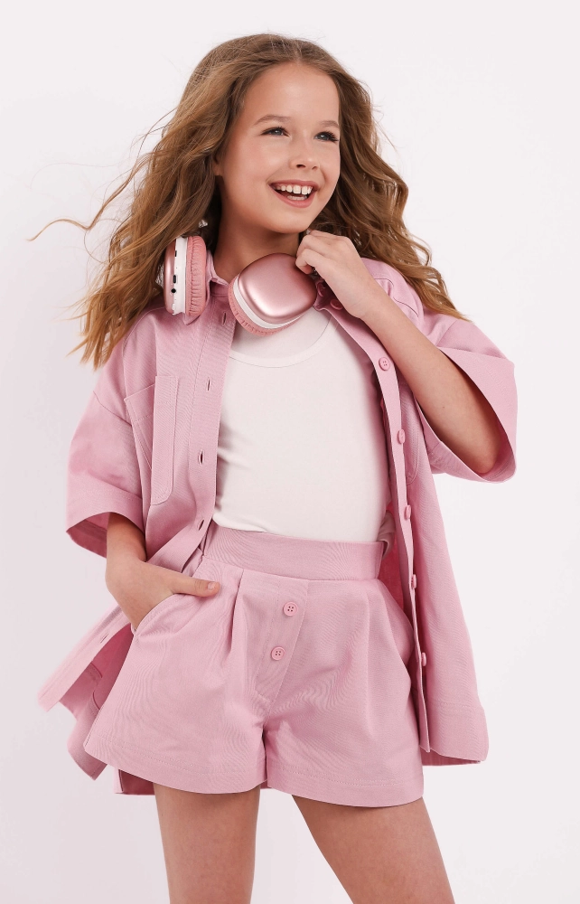 Шорти короткі котонові рожеві