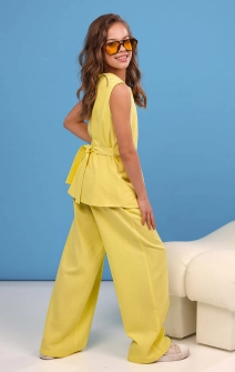 Лляні штани лимонні