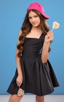 Корсетна сукня з пишною спідницею чорна 